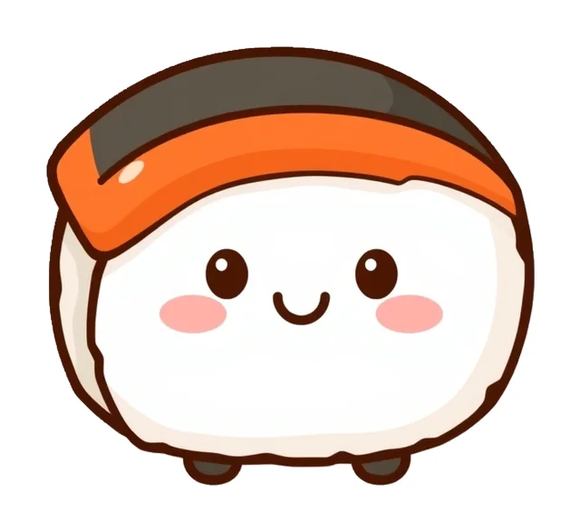 Salmon Sushi paper squishy template